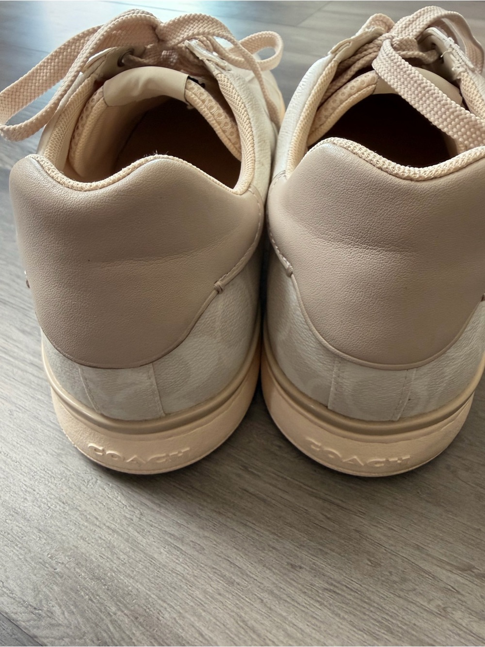Mens Coach Sneakers Sneakers Beige Logo size 13 G4949 Signature Clip Low - Picture 4 of 6